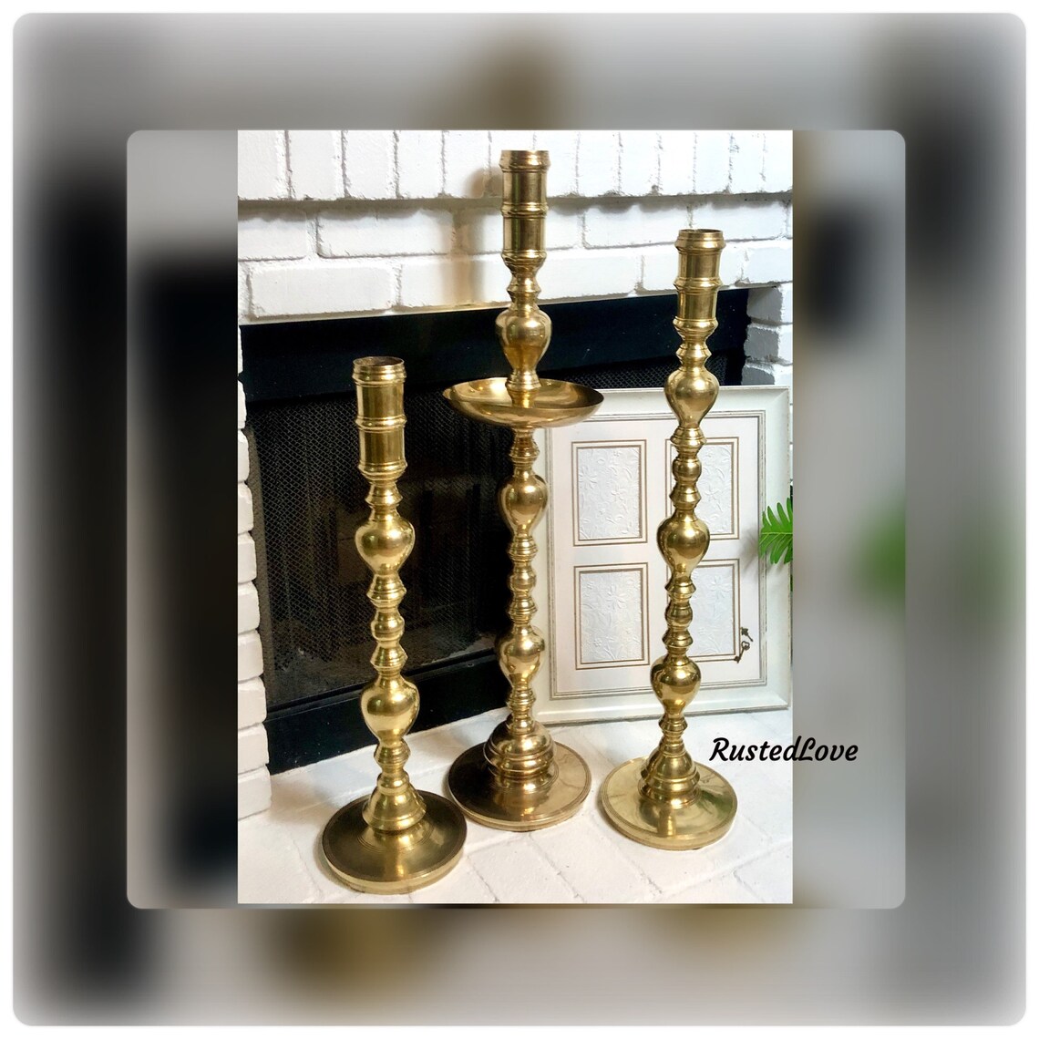 Brass Floor Candlesticks / Moroccan Large Candle Sticks / Etsy
