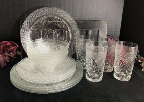 Vintage Antique Clear Dish Set / Antique Dishes / Vintage Cristal