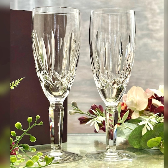 Waterford Kildare Fluted Champagne Glasses / Vintage Kildare Champagne Flutes / Kildare Champagne Toasting Glass / Kildare Wedding Flutes 2