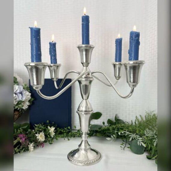 Sterling Silver Candelabra / Sterling Duchin Creations 5 Arm Candelabra / Sterling Silver Duchin Taper Candle Holder / Silver Candle Holder