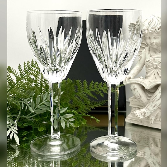 Waterford Carina Claret Wine Glasses / Carina Waterford Crystal Wine Goblets / Carina Claret Wine Glasses / Vintage Waterford Carina - READ