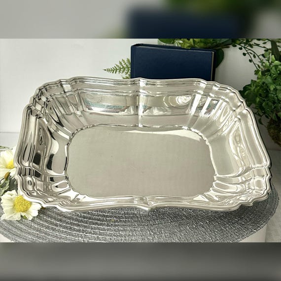 Vintage Gorham Sterling Serving Bowl / Vintage Rectangle Gorham Sterling Silver Vegetable Bowl / Sterling Gorham Silver Centerpiece Bowl LG
