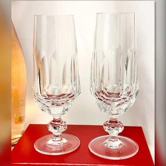 Nachtmann Alexandra Beer Glasses / Vintage Nachtmann Barware / Tulip Nachtmann Beer Glasses / Alexandra Nachtmann Tulip Beer Glasses - 2