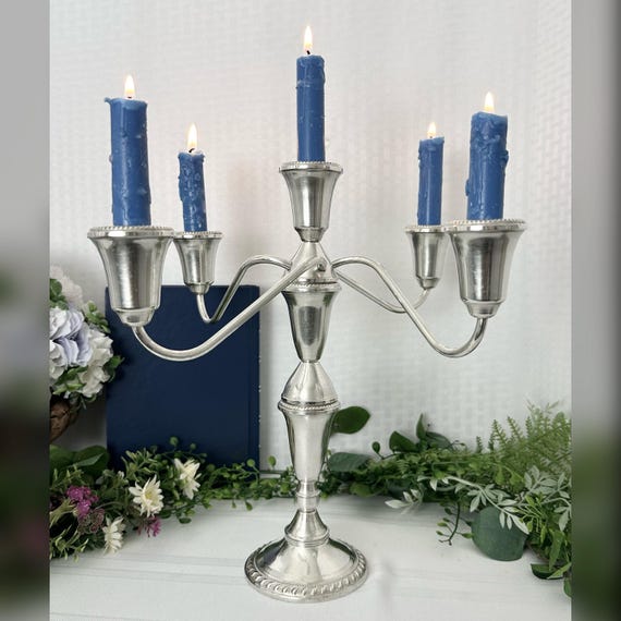 Sterling Silver Candelabra / Sterling Duchin Creations 5 Arm Candelabra / Sterling Silver Duchin Taper Candle Holder / Silver Candle Holder