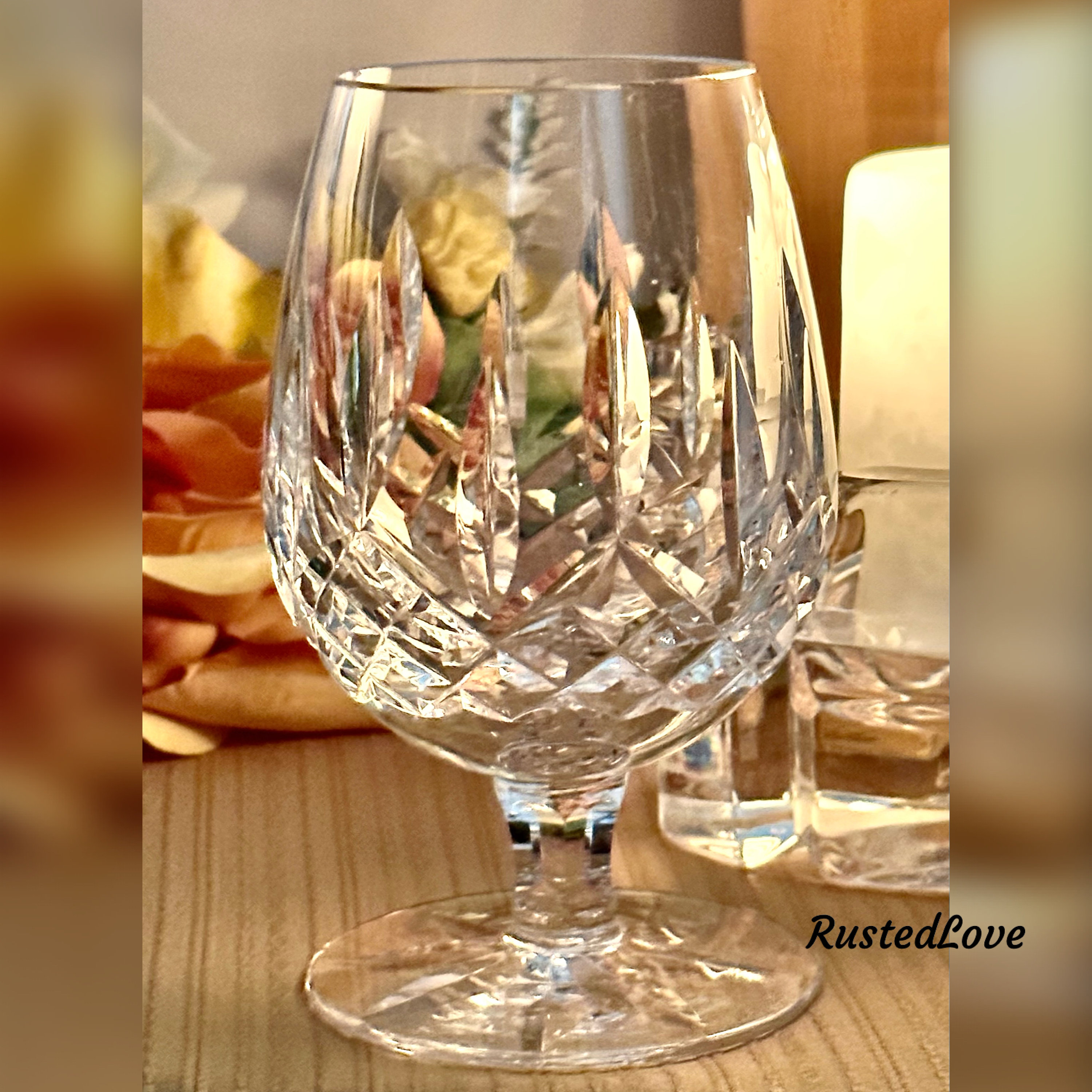 Waterford Crystal Brandy Glass / Waterford Lismore / Small Brandy Glass /  Vintage Waterford Cut Glass / Vintage Drinkware / Brandy Glass 