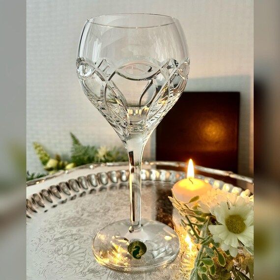 Waterford Clannad Crystal White Wine Glass / Clannad Waterford Crystal Wine Goblet / Vintage Waterford Clannad White Wine Crystal Goblet - 1