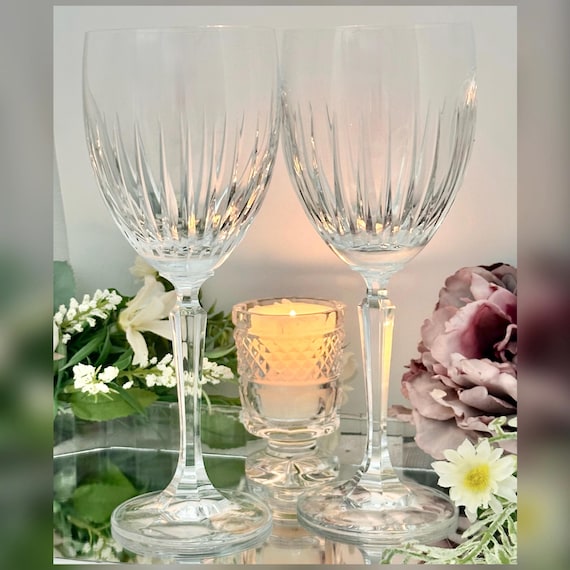 Vintage Schott-Zwiesel Water Goblets - Ceremony Pattern, Set of 2