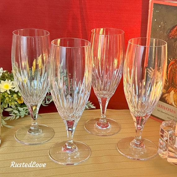 Set Of 2 Vintage Mikasa Crystal Highball glasses 5 3/4 x 2 3/4  Discontinued