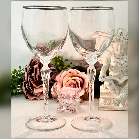 Lenox Madison Platinum Water Goblet Pair Replacement Crystal