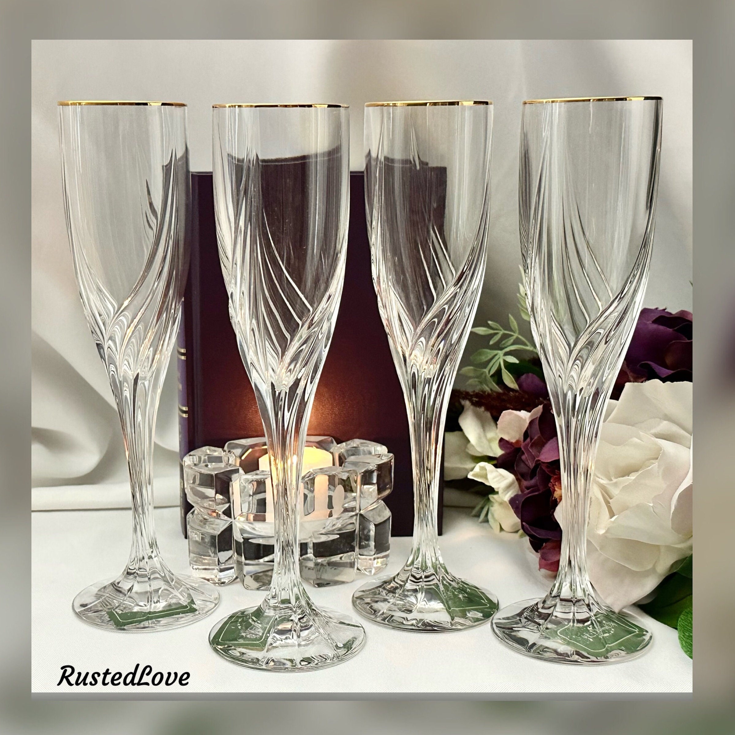 2 Crystal Champagne Flutes – Gold Medal Wine Club