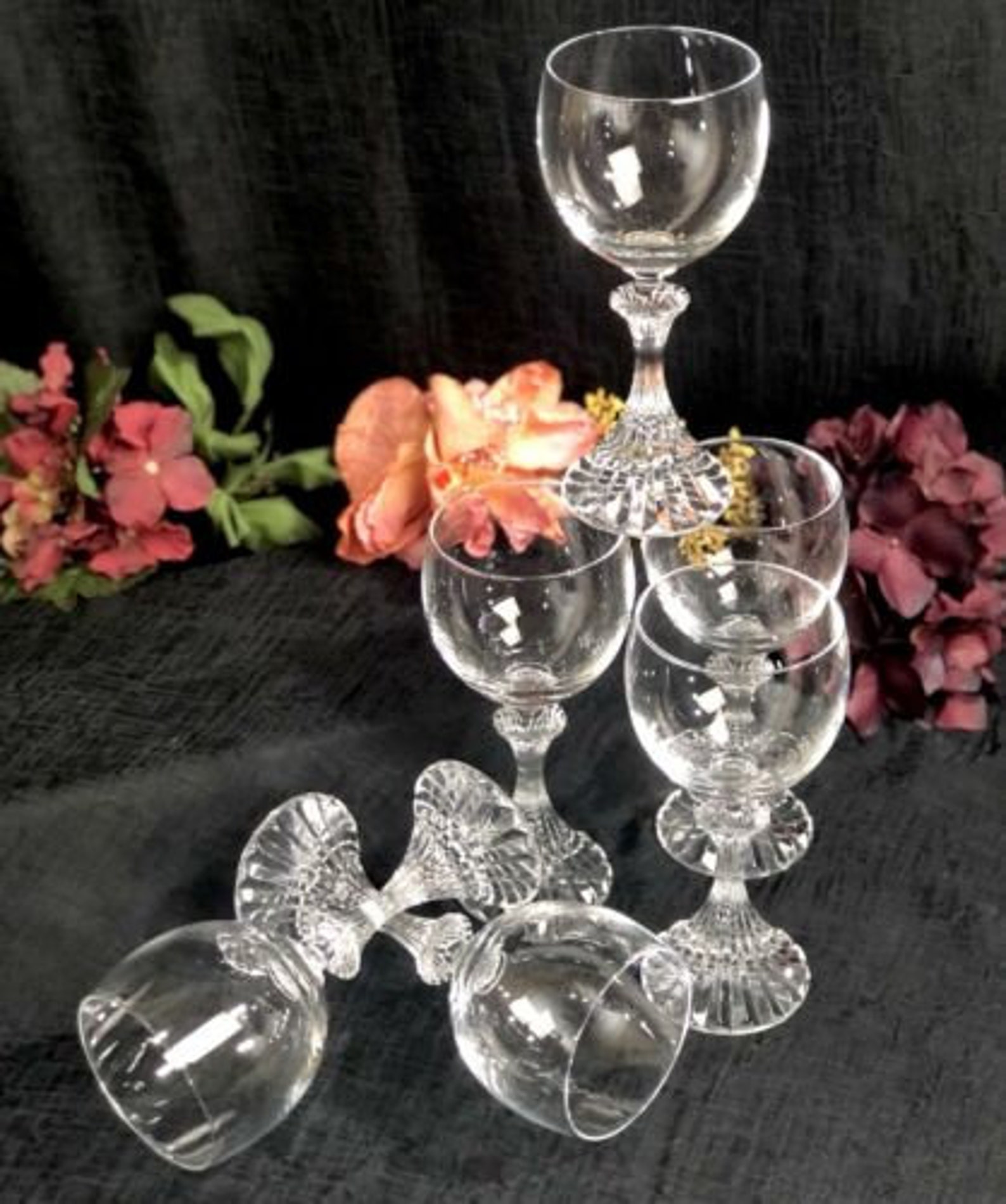 Mikasa The Ritz Wine Glasses Blown Clear Set of 6 Etsy