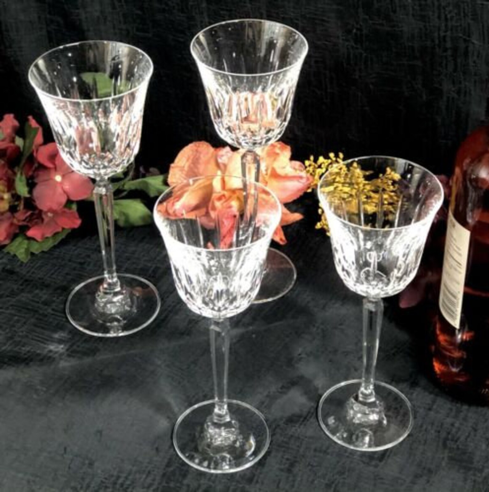 Mikasa Interlude Wine Glasses Blown Glass Set of 4 Etsy