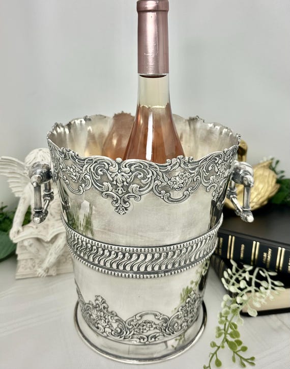 Antique Wilcox Silver Plate Champagne Wine Cooler, Victorian