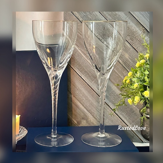 Lenox Encore Gold Water Goblets / Encore Gold Rimmed Water Goblets / Encore Lenox Water Glasses / Lenox Gold Trimmed Encore Water Glasses 2