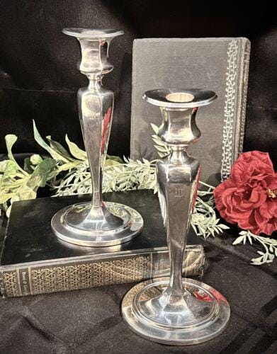 Tiffany and Co Sterling Silver Candlesticks / Antique Candlesticks