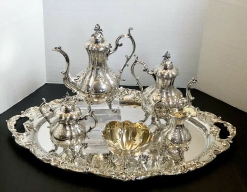Reed and Barton Winthrop Tea Set Silverplated Hand Chased / Etsy