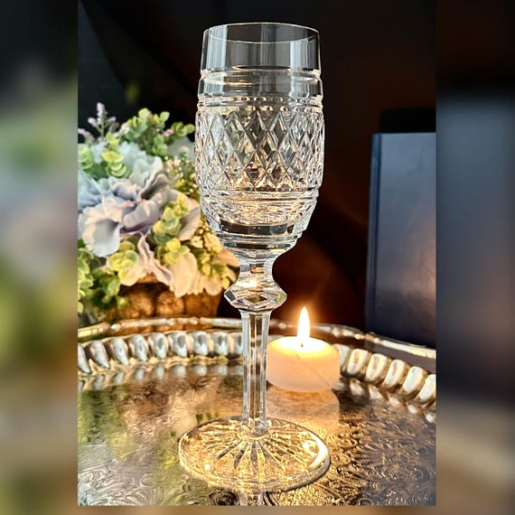 Waterford Castletown Fluted Champagne / Waterford Crystal Castletown Toasting Glass / Castletown Champagne Glass / Waterford Chamapgne Flute