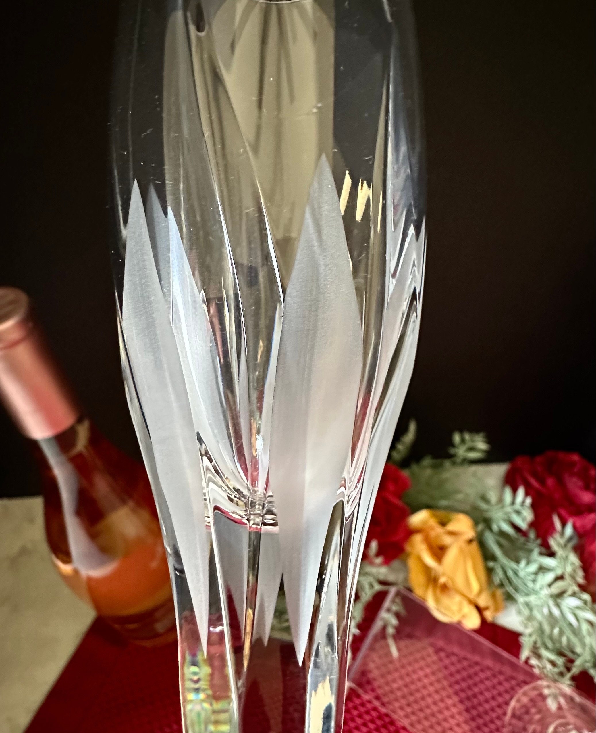 Champagne Flutes / Vintage Mikasa / Flame D'amore / Etsy