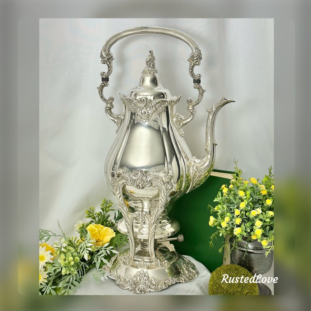 Wallace Baroque Tilting Tea Pot / Wallace Silver Plated Tea Pot