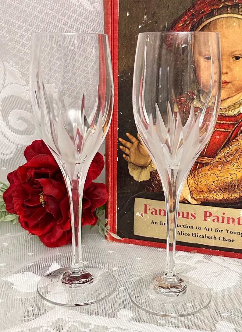 Mikasa Wine Glasses / Mikasa Flame D'amore / Vintage Wine Etsy