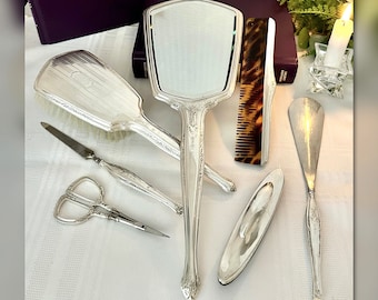 birks sterling silver dresser set BIRKS STERLING BRUSH AND MIRROR VANITY DRESSER SET