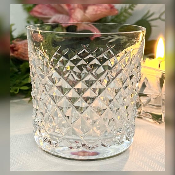 Waterford Crystal Alana  Old Fashioned Glass / 8 Oz Waterford Alana Barware Glass / Alana Waterford Rocks Old Fashioned Glass / READ