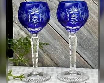 Cobalt Bormioli Rocco Blue Footed Tumblers / Bormioli Rocco Juice