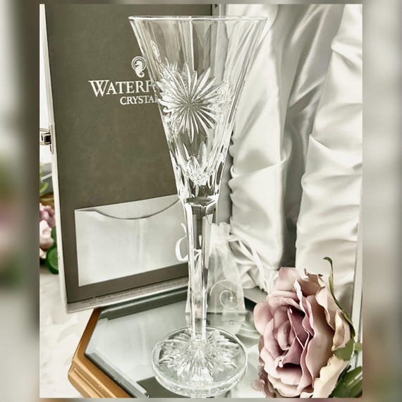 Waterford Snowflake Wishes Courage Champagne Flute w Charm Box