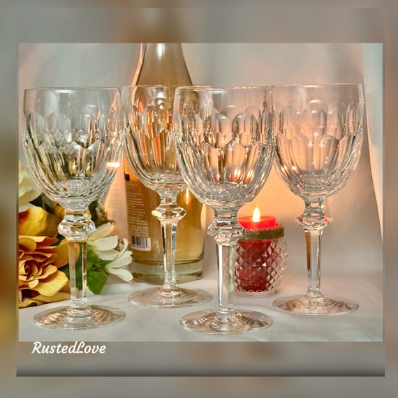 Curraghmore Waterford Water Glasses / Waterford Curraghmore Water Glasses / Curraghmore Water Goblets / Vintage Waterford Water Glasses - 4