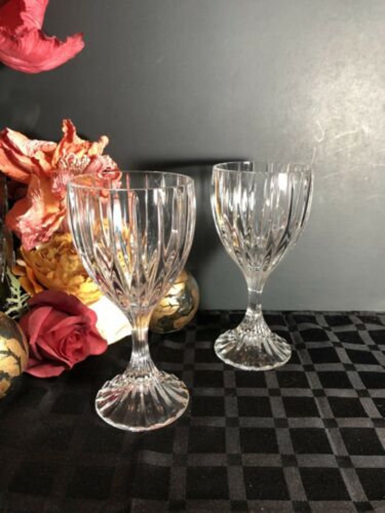 2 Mikasa Park Lane WATER Glasses Blown 8 Oz. 6 3/4 Vertical Etsy