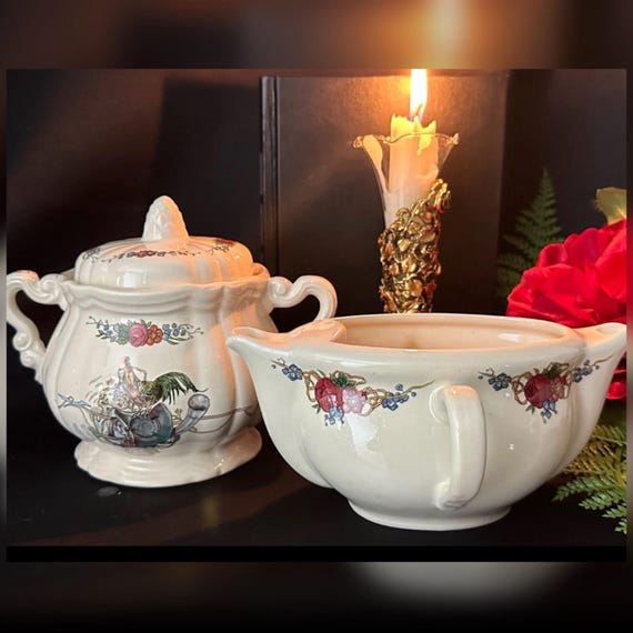 Obernai by Sarreguemines France Serving Bowl  Sauce Bowl Village Scene Replacement