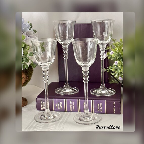 Vintage Mikasa Sonata Cordial Glasses / Mikasa Glass Cordial Glasses / Sonata Optic Bowl Cordial Glasses / Vintage Sonata Mikasa Glasses - 4