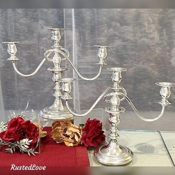 Fisher sterling weighted candlesticks sale