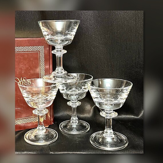 Hadeland Tangen Champagne Coupes  / Tangen of Norway Dessert Coupes  / Vintage Hadeland Tagen Champagne Glasses / Tangen Dessert Coupes - 4
