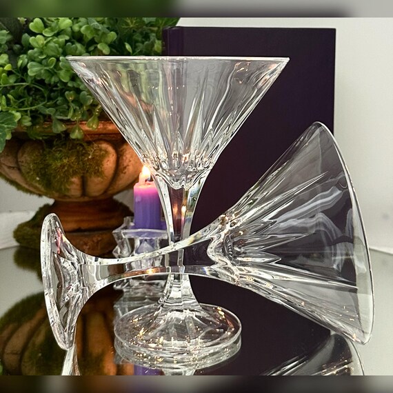 Godinger Ingrid Martini Glasses / Ingrid Vintage Godinger Martini Glasses / Clear Maritni Glasses / Ingrid Godinger Martini Glasses