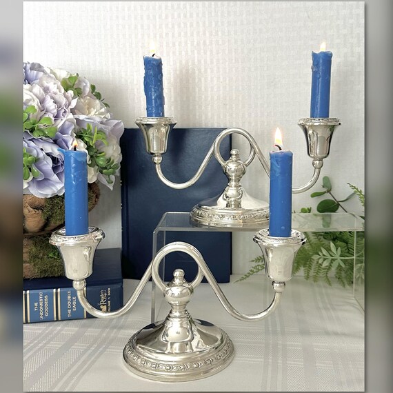 Sterling Candle Holders / Frank Whiting Talisman Rose Candelabras / Vintage Sterling Candelabra / Vintage Set Candelabras / 2 Discounted ~