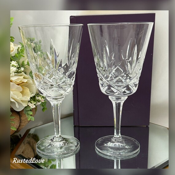 Crystal Gorham Stanford Water Goblets / Vintage Gorham Stanford Glasses / Gorham Crystal Stanford Water Glasses / Stanford Water Goblets - 2