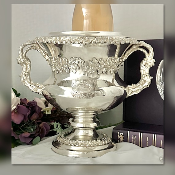 Georgian Sheffield Plate Champagne Bucket / Antique Silver Plated Wine Cooler / Antique c. 19th Champagne Bucket / Sheffield Plated Urn