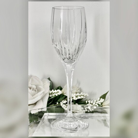 Vintage Mikasa Arctic Lights Water Goblet, Blown Crystal Barware