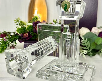Vintage Waterford Crystal Metropolitan Candlesticks, Pair - Etsy