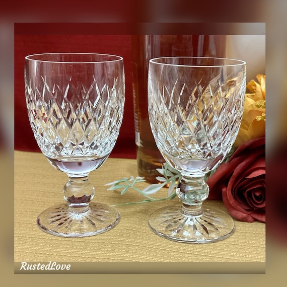 Waterford Crystal Wine Glasses / Waterford Boyne Claret Wine Glasses /  Vintage Waterford / Hand Blown Glasses / Cut Crystal Wine Glasses -   Canada