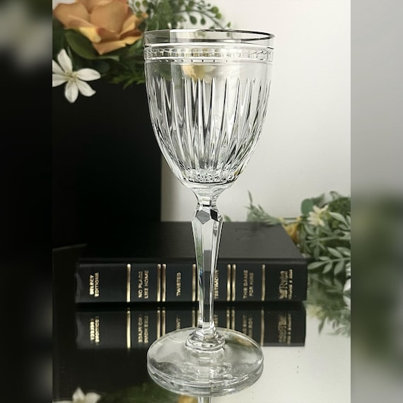 Waterford Hanover Platinum Water Glass / Waterford Marquis Platinum Hanover / Hanover Waterford Water Glass / Waterford Marquis Glass