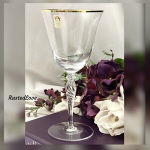 Sasaki Renaissance Gold Water Glass / Vintage Sasaki Gold Rimmed Water Glass / Renaissance Gold Water Glass / Vintagee Saski Water Goblet -1