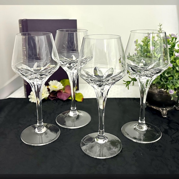 Astoria Spiegelau Wine Glasses / Astoria Clear Blown Wine Goblets / Vintage Spiegelau Wine Glasses / Astoria Wine Goblets / 4 Spiegelau Wine