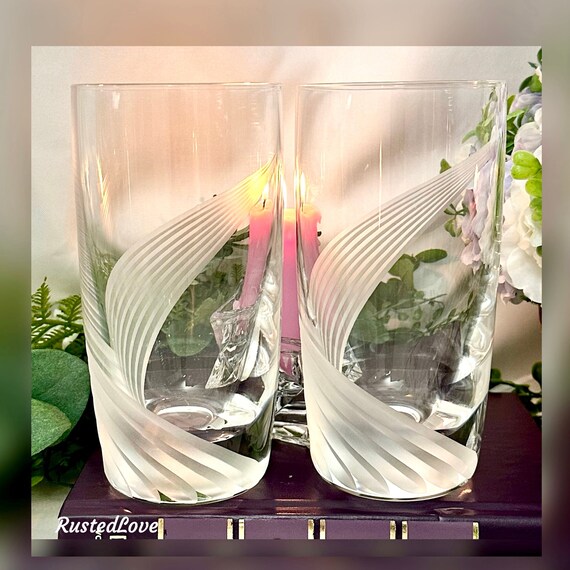 Lenox Windswept Highball Glasses / Windswept Lenox Highball Glasses / Vintage Lenox Glasses / Highball Glasses / Windswept Highball - 2