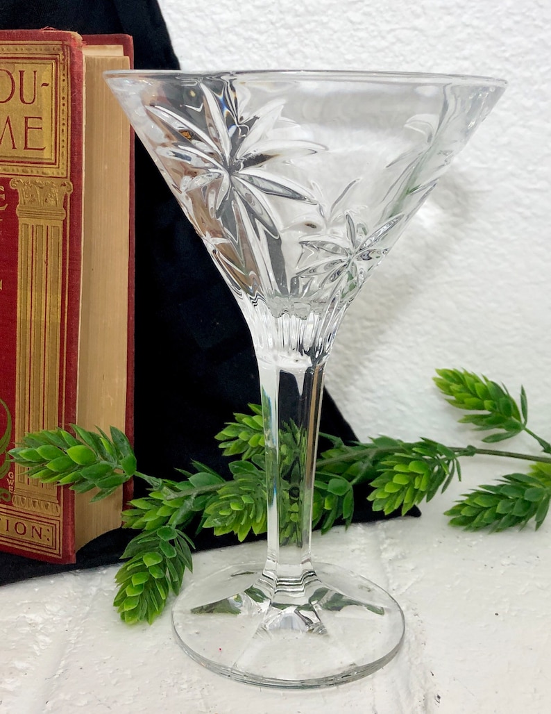 Martini Glass Godinger Palm Trees Blown Glass 1 Etsy