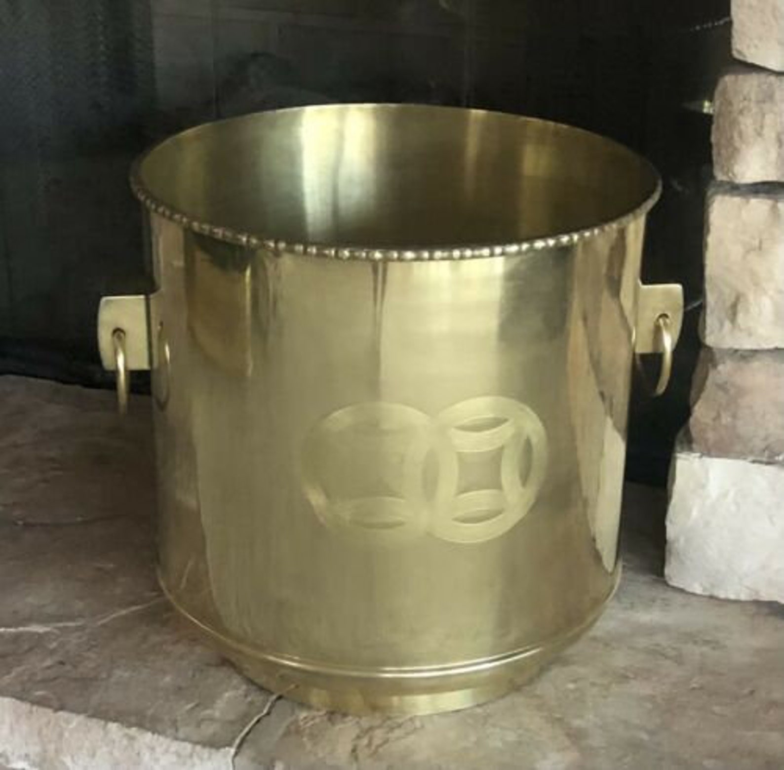 Decorative Crafts Inc Solid Brass Large Planter Mid Century Etsy