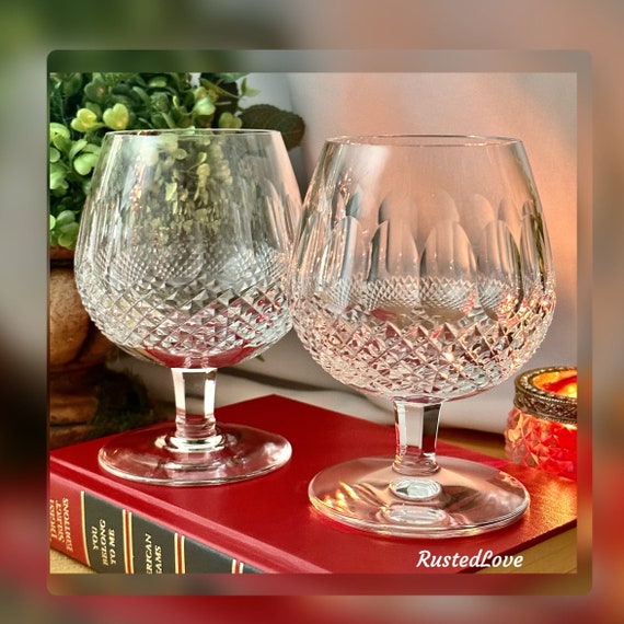 Waterford Crystal Colleen Brandy Glasses / Colleen Short Stem Brandy Glasses / Vintage Waterford Glasses / Crystal Waterford Glass - 2 Pc