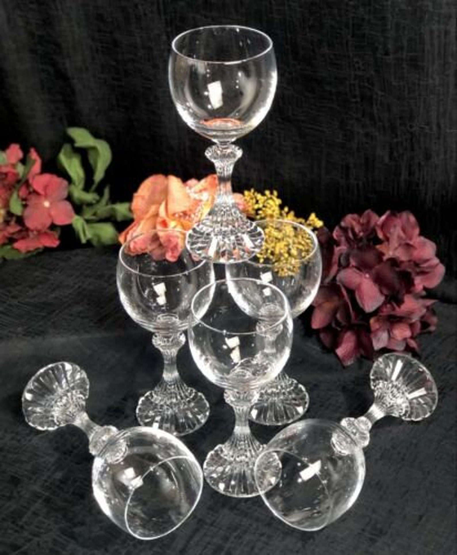 Mikasa The Ritz Wine Glasses Blown Clear Set of 6 Etsy