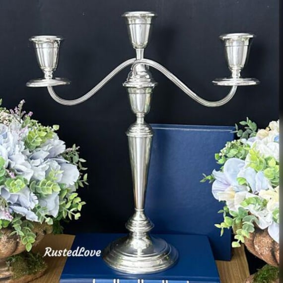 Sterling Silver Candelabra / Vintage Alvin Sterling  Silver Candle Holder / Vintage Silver Candelabra / Alvin S257 Twisted Arm Candelabra